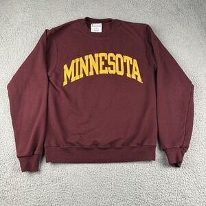 Minnesota Golden Gophers Sweatshirt Mens Small Maroon Gold Champion NCAA College